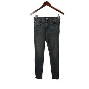 Hudson Natalie Mid-rise Skinny Ankle Jeans Faded Washed Black